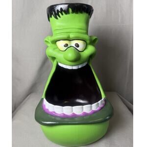 Frankenstein Big Mouth Candy Bowl talking, glowing eyes New with tags Works